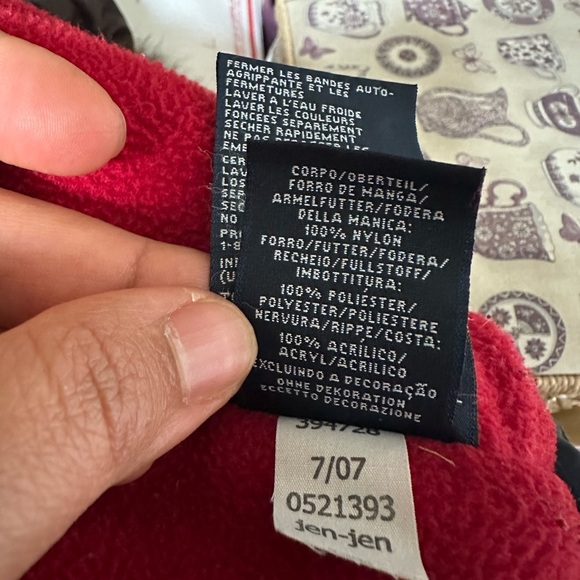 Tommy Hilfiger Boys Youth Navy Blue and Red Puffer Winter Jacket with Hood Sz. 5 - Picture 6 of 11